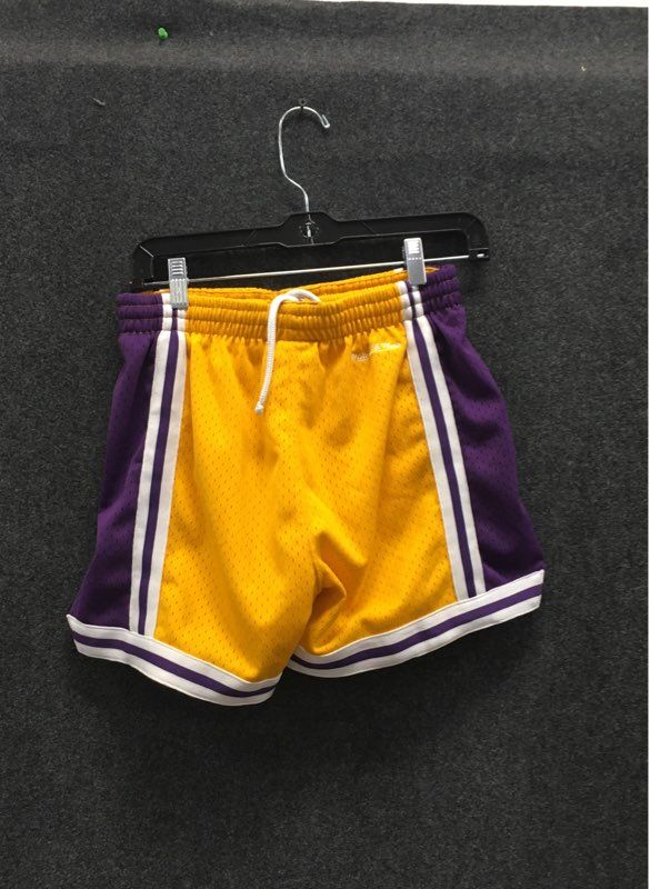 Mitchell & Ness Men's Los Angeles Lakers Hardwood Classics Mesh Shorts Gold Sz S