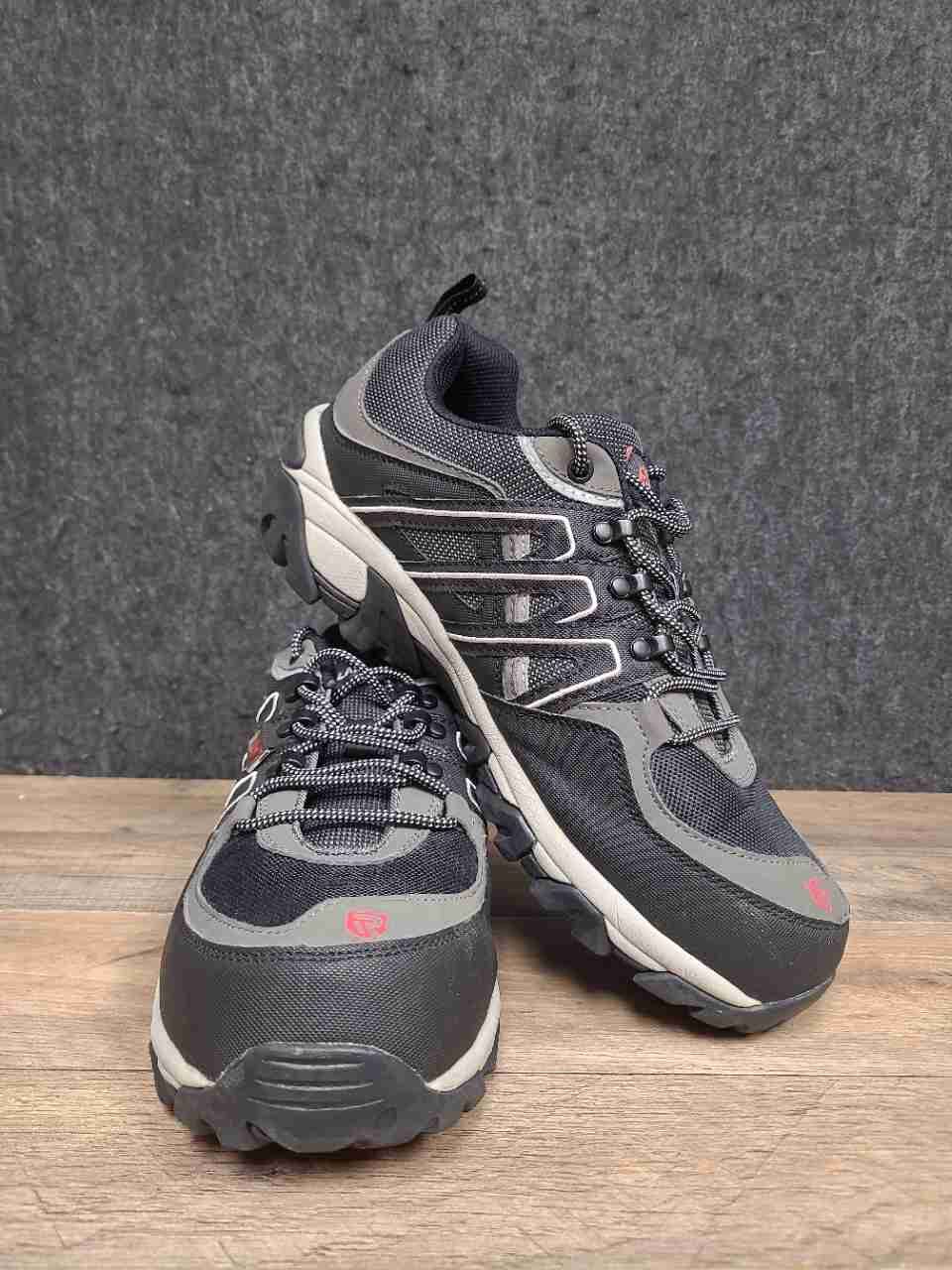 Larnmern LM150105K Black Grey Steel Toe Safety Hiking Shoes Men's Size 11