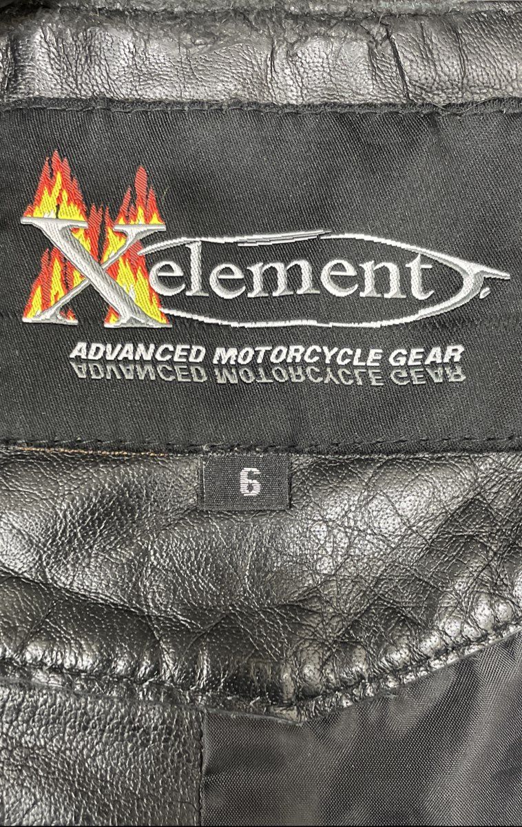 Xelement Black Leather Motorcycle Riding Chaps Braided Trim Biker Sz 6