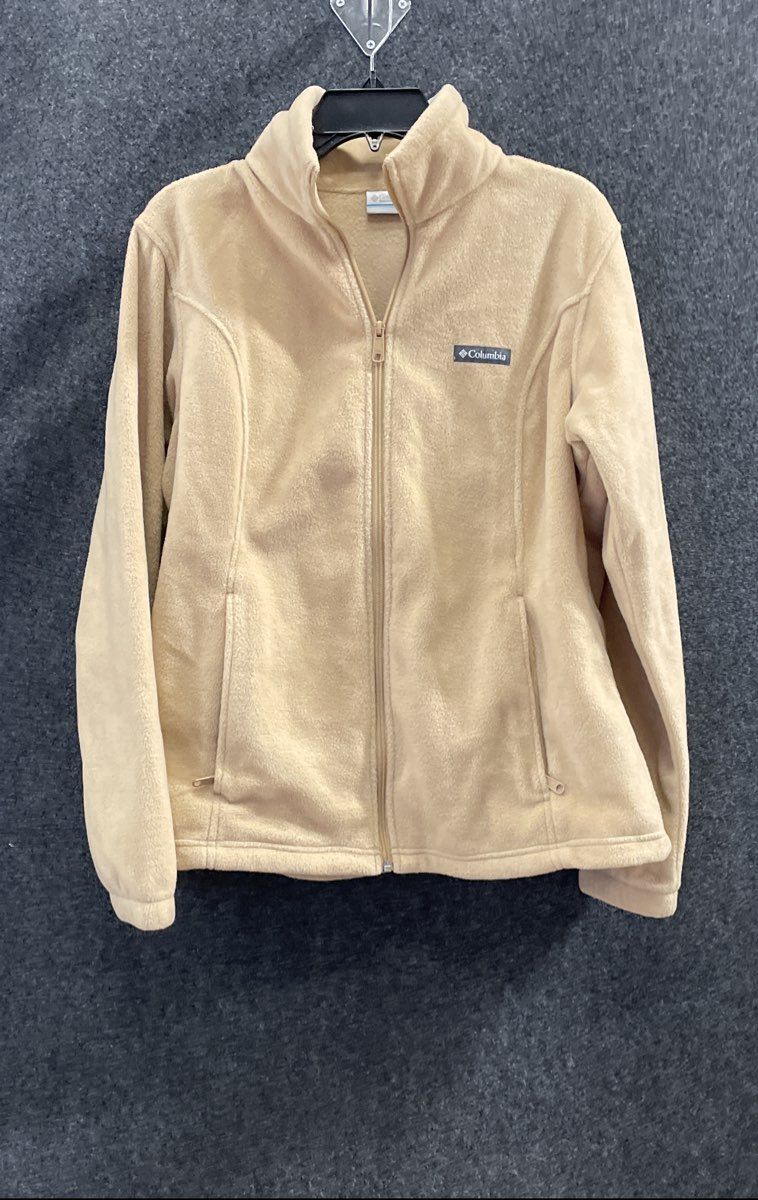 Columbia Benton Springs Full Zip Fleece Jacket Beige Tan Size L