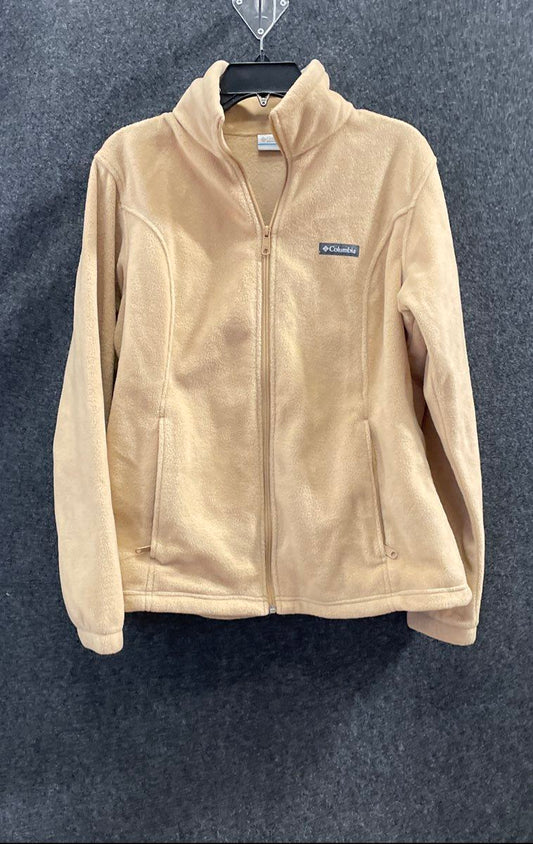 Columbia Benton Springs Full Zip Fleece Jacket Beige Tan Size L