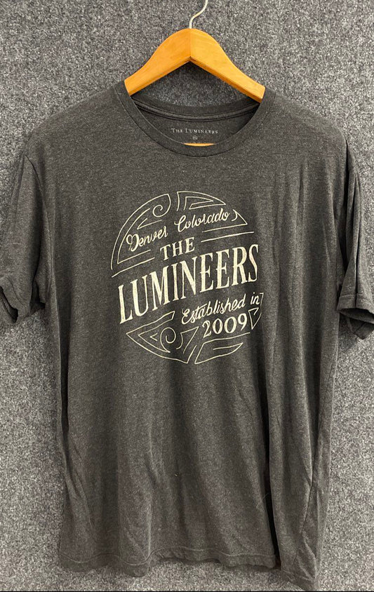 Men's Size XXL Black The Lumineers Denver Colorado Est. 2009 Tshirt