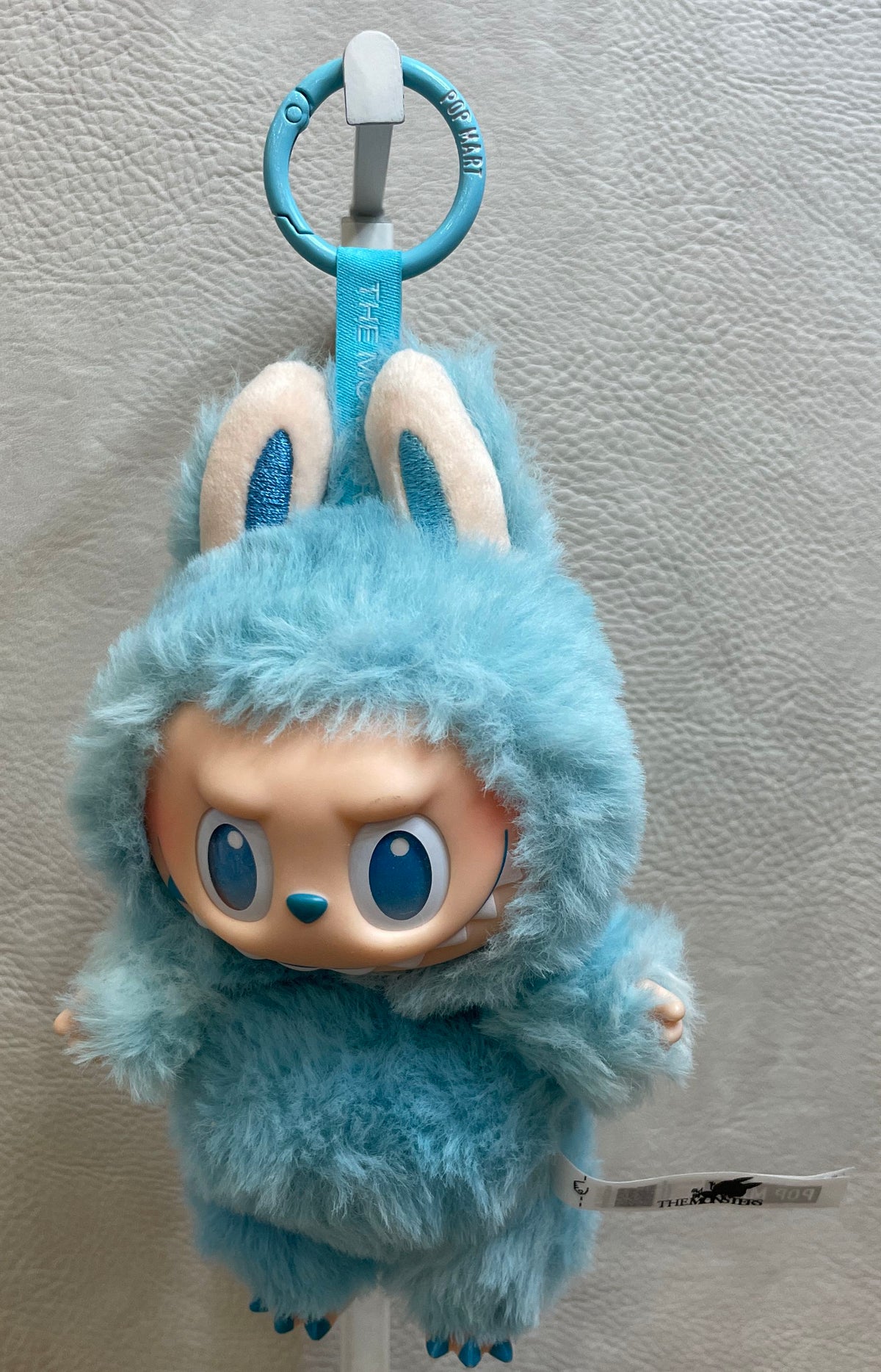Pop Mart Labubu The Monsters Plush Pendant Blue Vinyl Face Figure Keychain