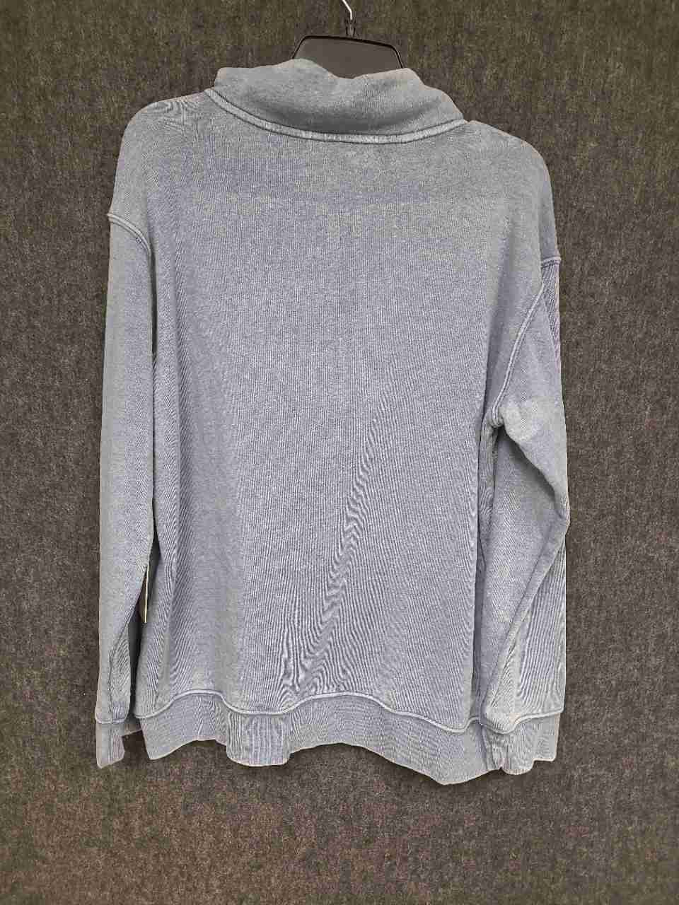 Ocean Drive Women's Blue Coastal Edge Surf Shop 1/4 Zip Sweatshirt NWT Size L
