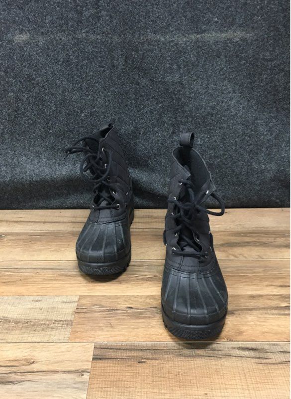 Sperry Top-Sider Saltwater Black Quilted Nylon Duck Boots Women's Size 8