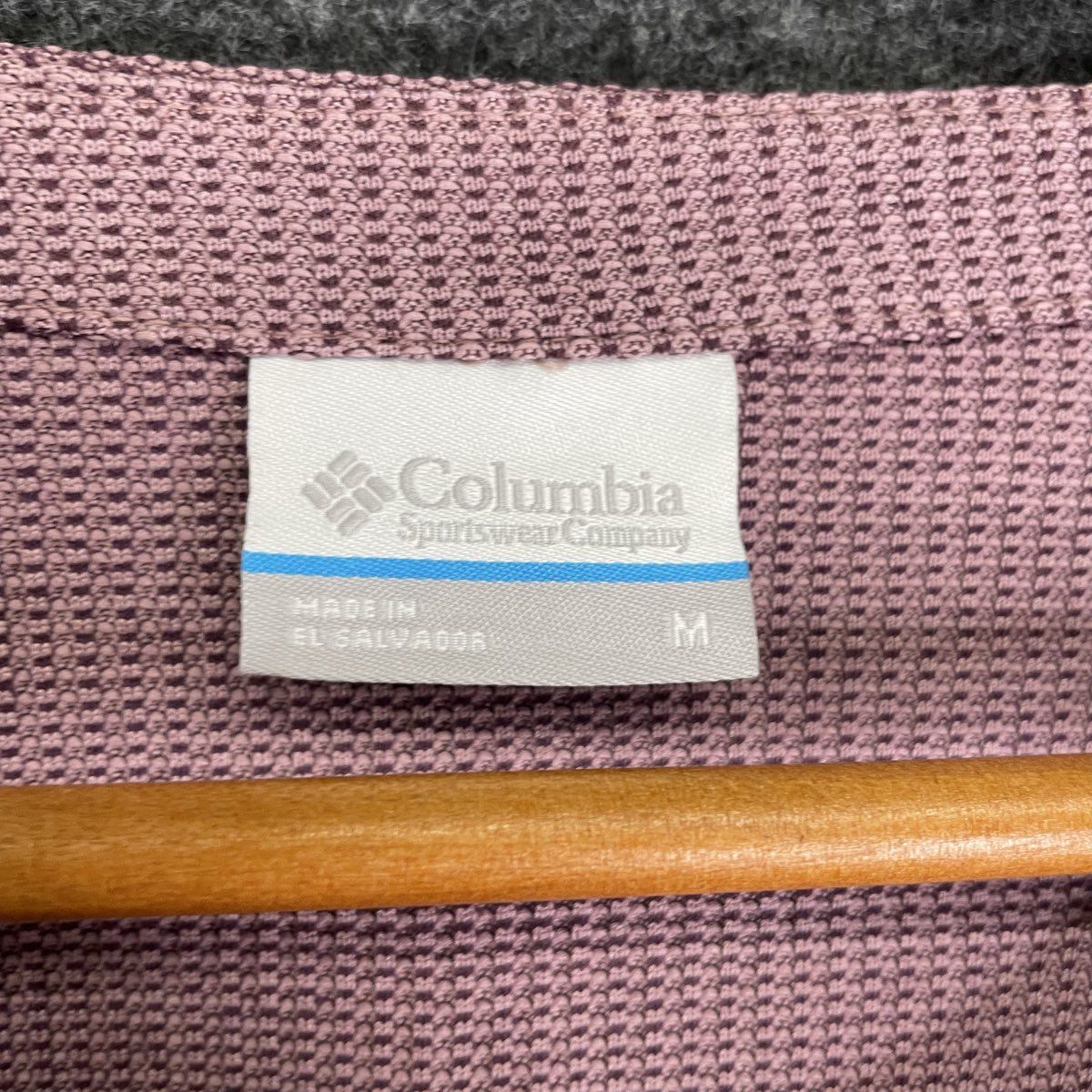 Columbia Women's Blue Point Falls Henley Shirt Dusty Rose Waffle Knit Sz M