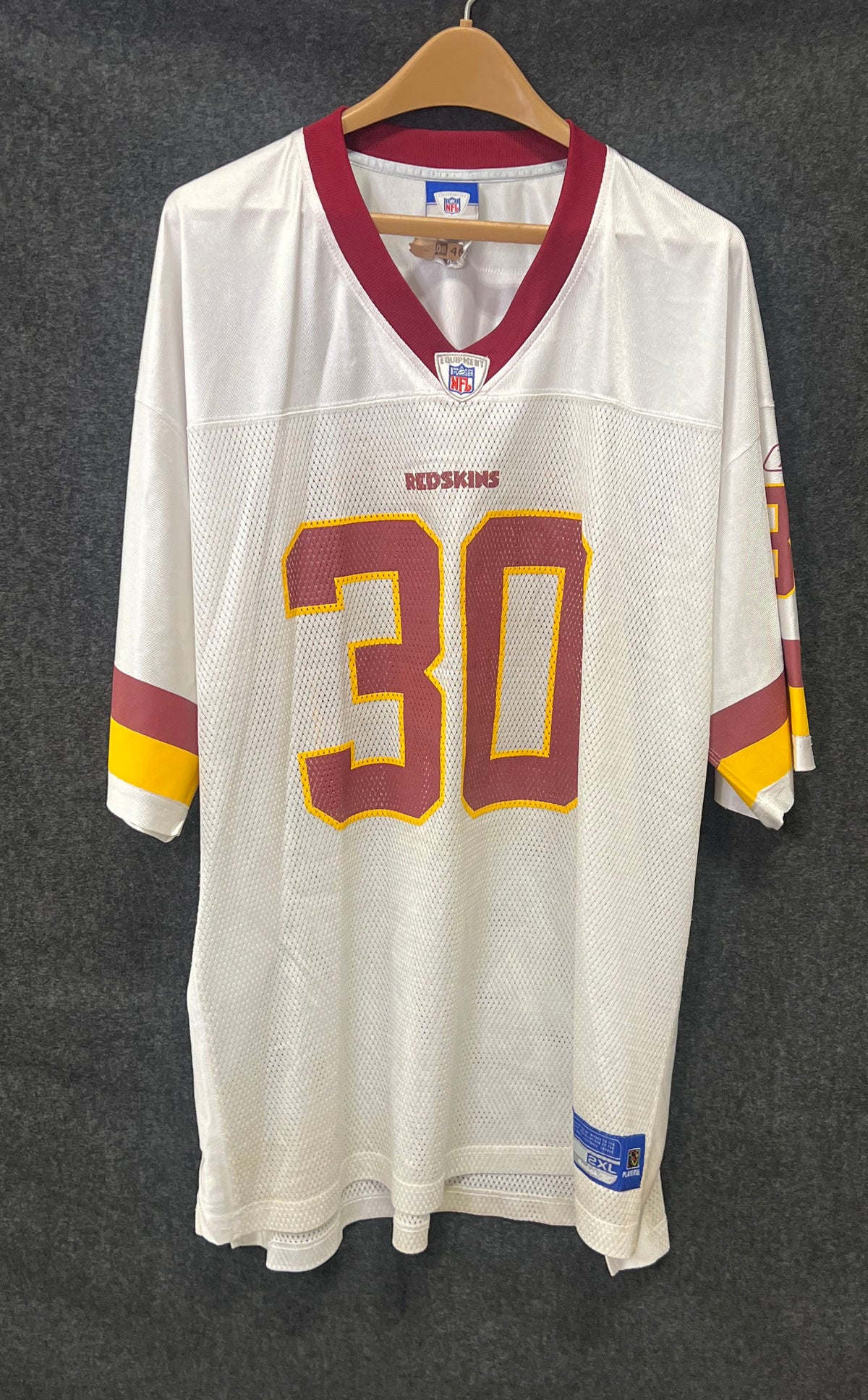 Reebok Men's LaRon Landry Washington Redskins #30 White Replica Jersey Size 2XL