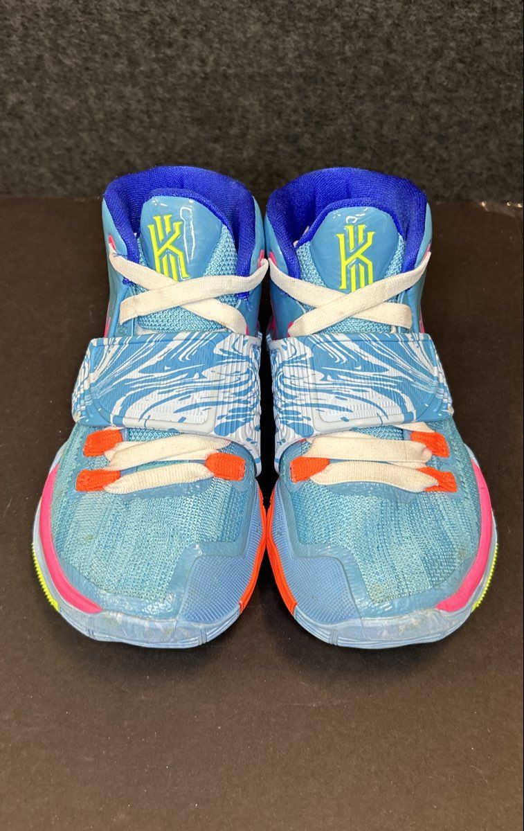 Nike Kyrie 6 PS Pool Baltic Blue Volt Hyper Pink Kids Shoes Size 11C