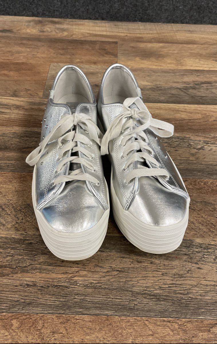 Keds Triple Up Light Up Metallic Silver Platform Sneakers Women's Size 11