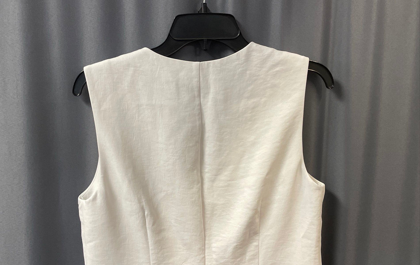 Abercrombie & Fitch Women's White Button Linen-Blend Vest Mini Dress NWT Sz MP