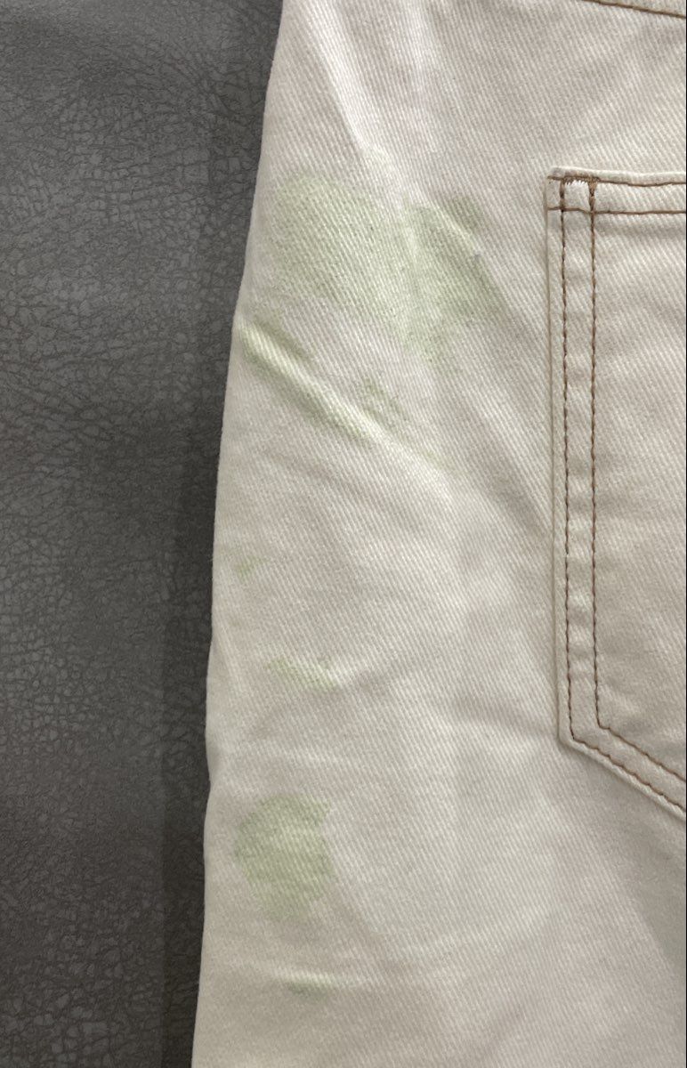 Future Collective Women's White Denim Skirt Reese Blutstein Raw Hem Sz 14