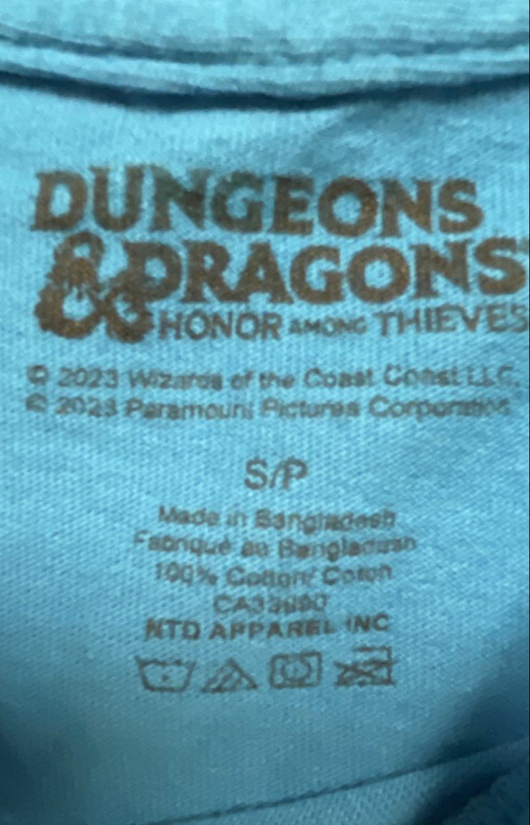Dungeons & Dragons Honor Among Thieves Mimic Bad Choice T-Shirt Reprint Sz S