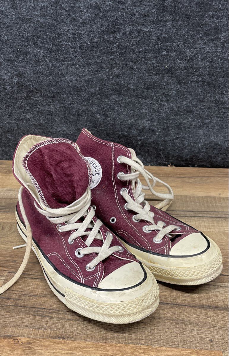 Converse Chuck 70 Hi Dark Burgundy Canvas Sneakers Men's 5.5 Women's 7.5