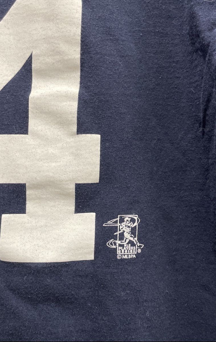 Vintage 90s Majestic Men's Navy Blue New York Yankees Tino Martinez T-Shirt M