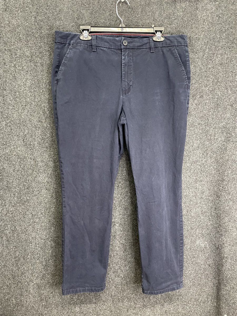 Tommy Hilfiger Women's Navy Blue Slimming Pocket Technology Chino Pants Sz 16