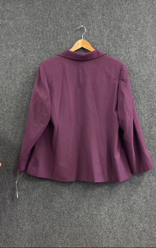 Emily... Women's Plum Purple 4-Button Wrinkle Free Blazer Jacket NWT Sz 16W