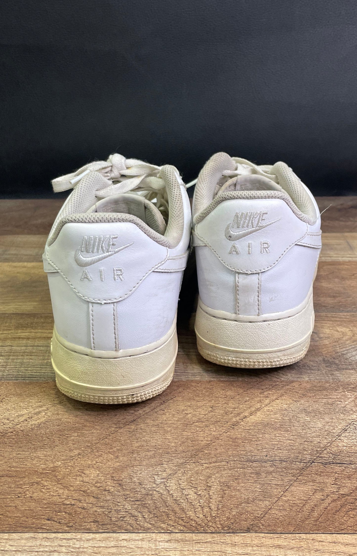 Nike Air Force 1 Low Triple White Leather Sneakers Men's Size 12