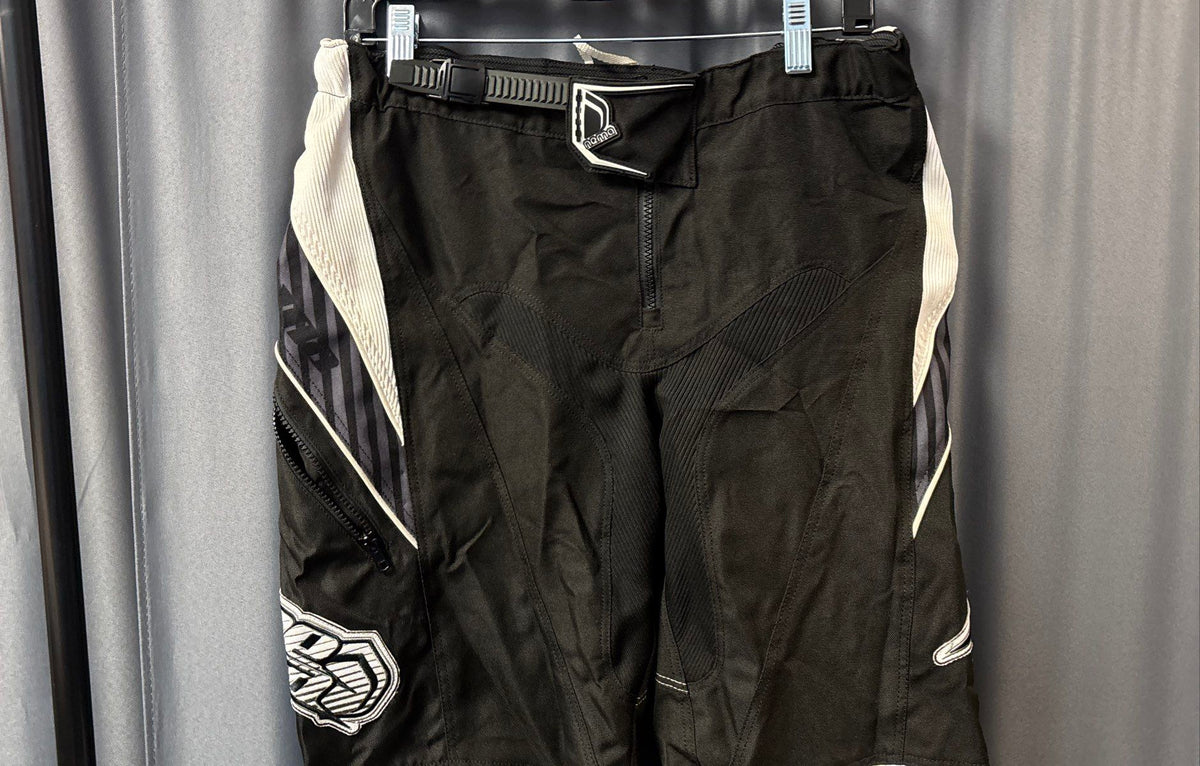 Vintage Nema Motocross BMX DH Riding Race Pants Black White Sz 32