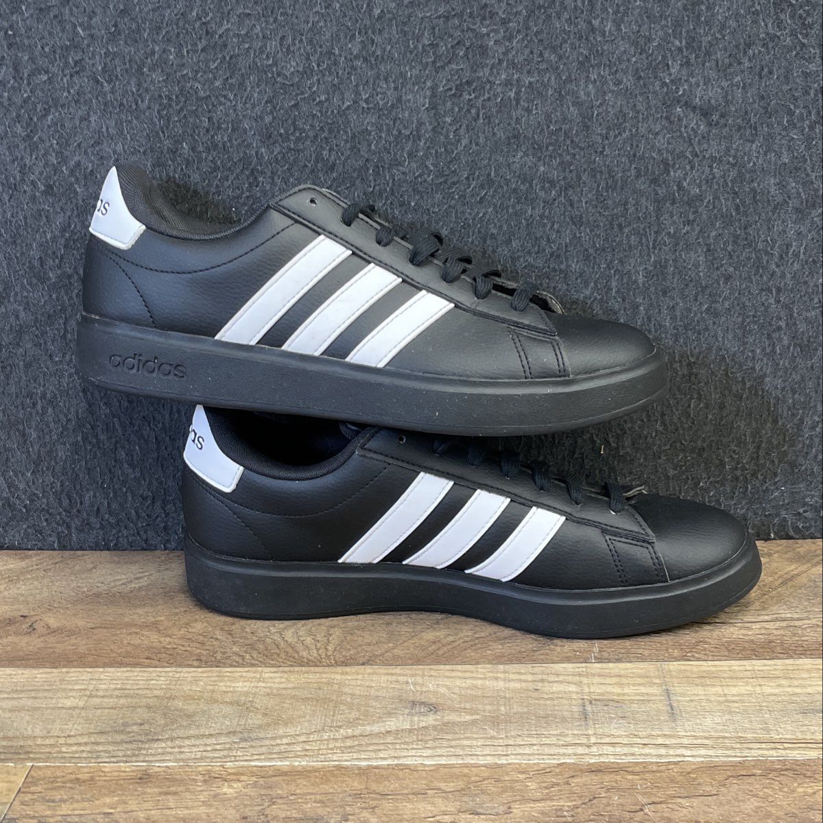 Adidas Grand Court Base 2.0 Black White Lifestyle Sneakers Men's Size 8