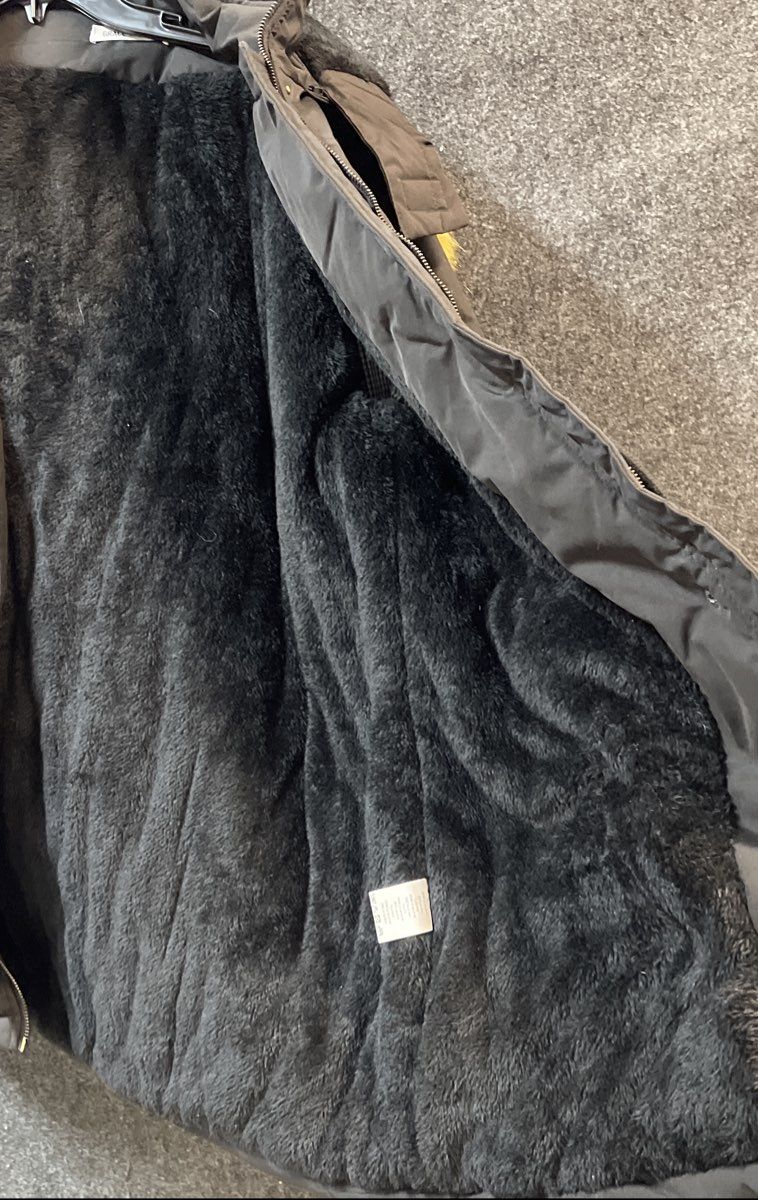 Grace Karin Women's Black Hooded Parka Jacket Faux Fur Trim Fleece Lined Sz XL