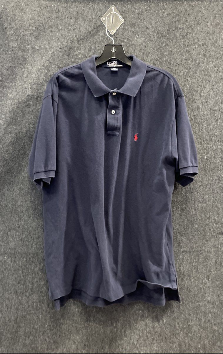 Polo Ralph Lauren Men's Dark Blue Short Sleeve Cotton Pique Polo Shirt Sz L