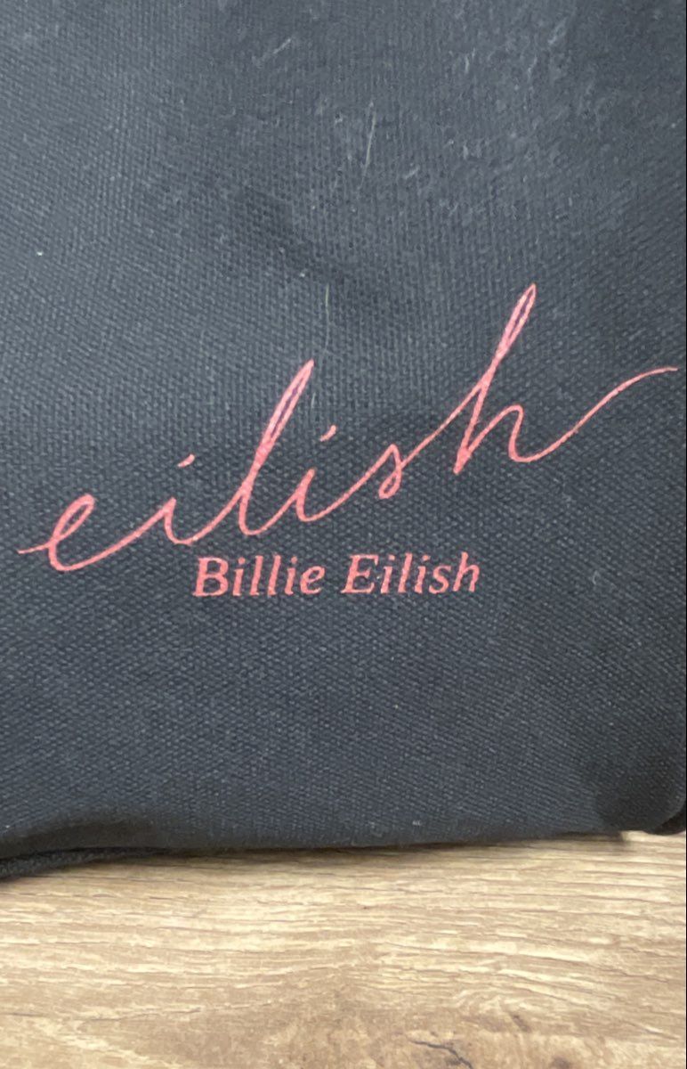 Billie Eilish Black Canvas Duffle Bag Gym Travel Weekender Red Logo