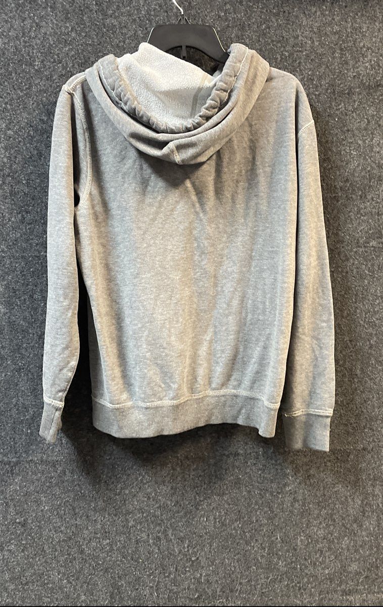 American Eagle Men's Gray Vintage Fleece Graphic Logo Hoodie Sweatshirt Sz M