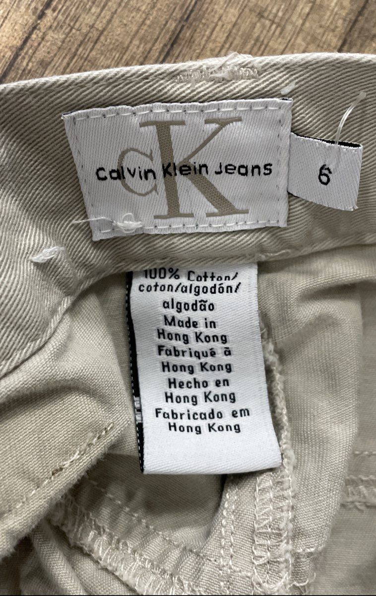 Vintage 90s Calvin Klein Jeans Women's Tan High Rise Straight Leg Jeans Size 6