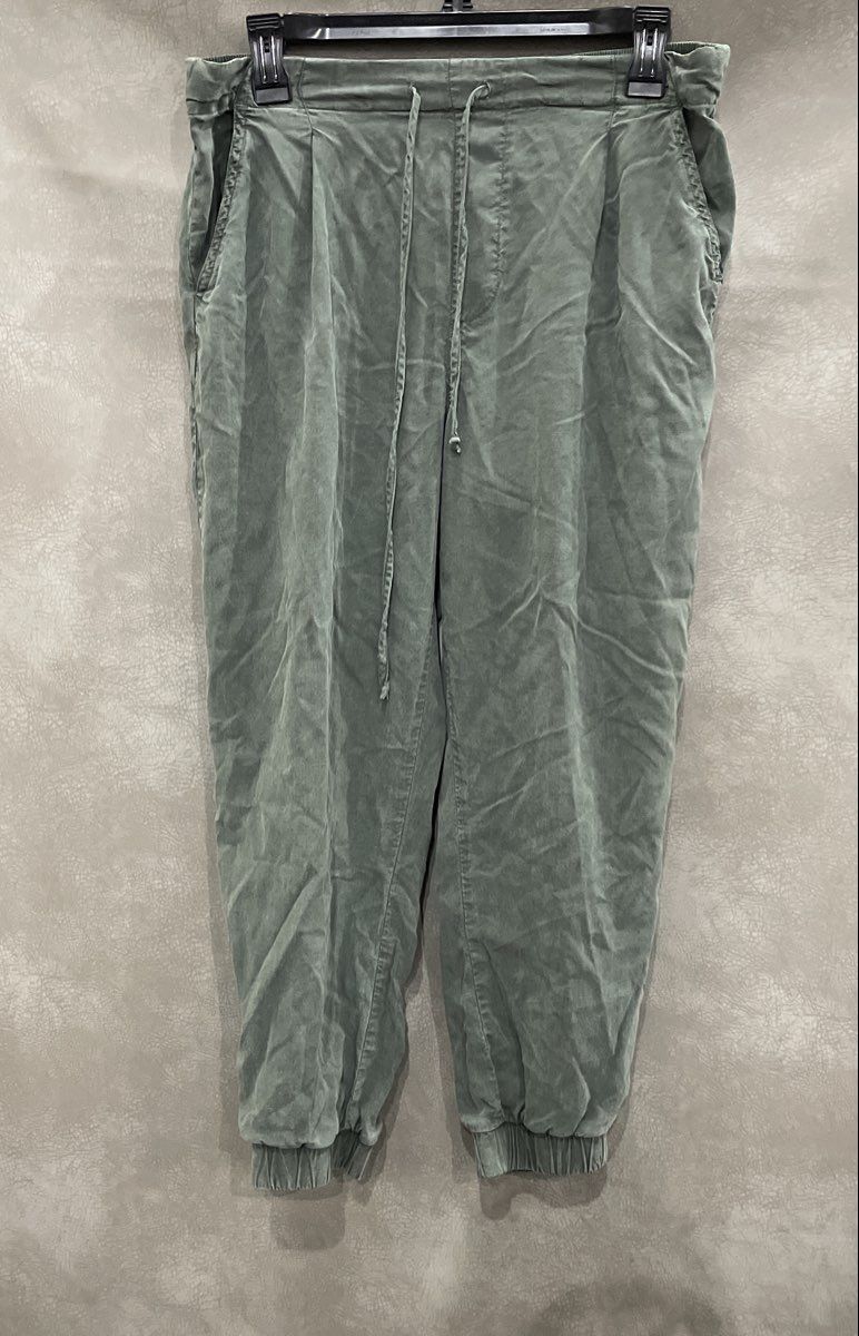 Side Stitch Los Angeles Women's Green Lyocell Jogger Pants Sz PM