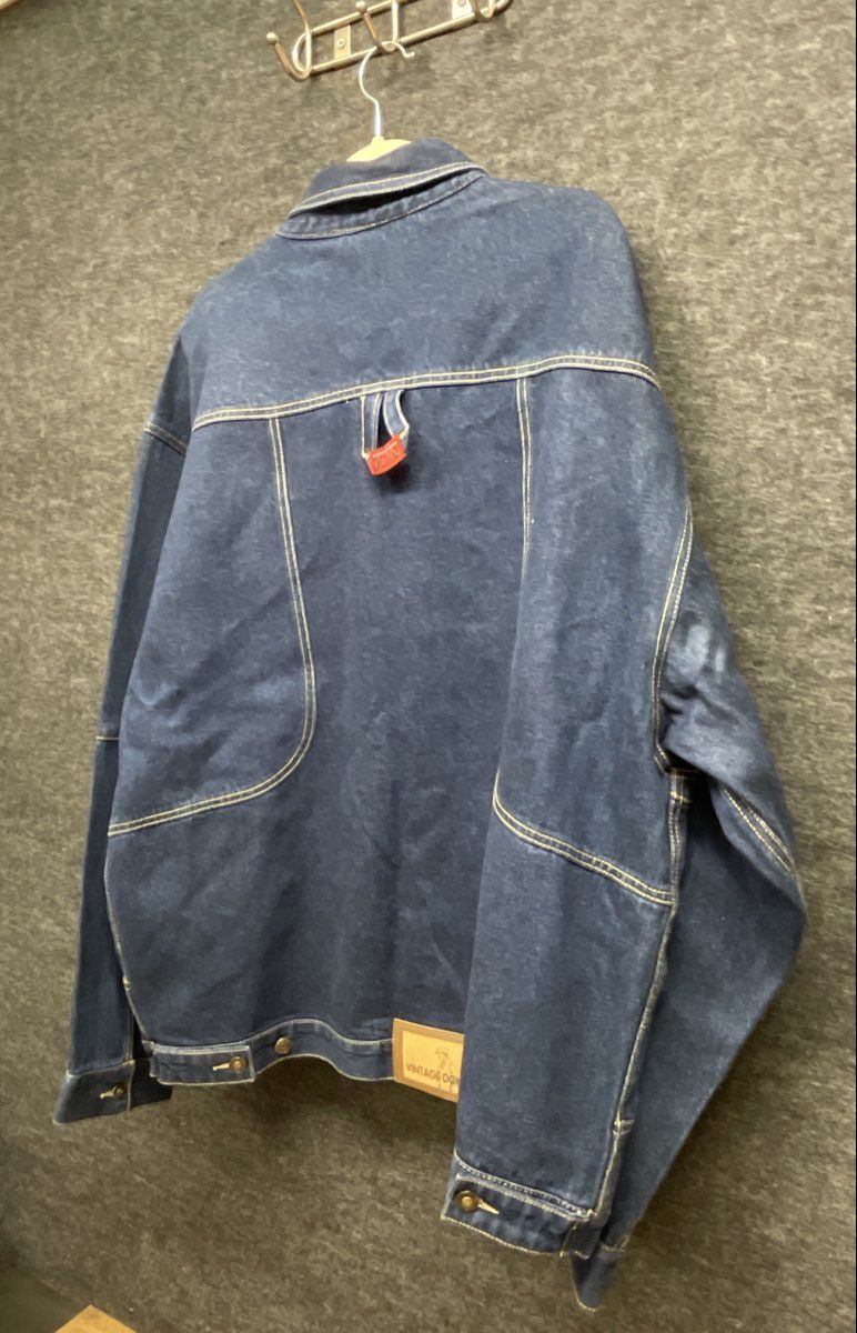 Vintage 90s Vintage Don Blue Denim Streetwear Trucker Jacket Hip Hop Sz S