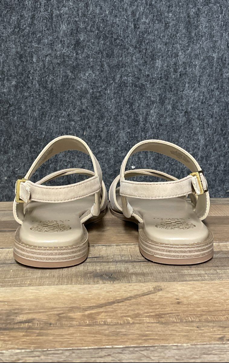Vince Camuto Naima Tan Strappy Flat Slingback Sandals Women's Size 9.5