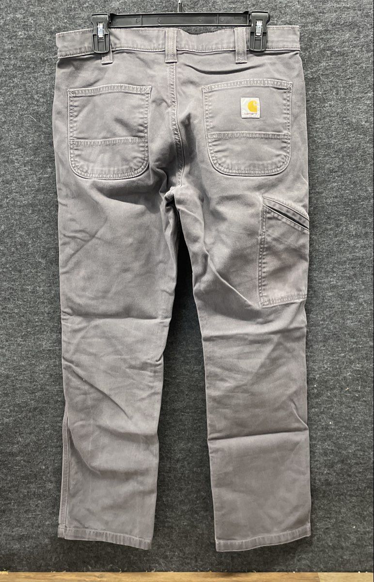 Carhartt Men's Gray Relaxed Straight Rugged Flex Canvas Work Pants Sz 30x30