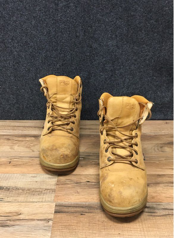 Timberland Pro Titan 99525 Wheat Nubuck Safety Toe Work Boots Men's Size 10.5