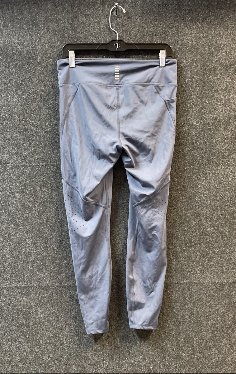 Under Armour Women's Fitted Perforated Leggings Slate Blue Side Pockets Sz L