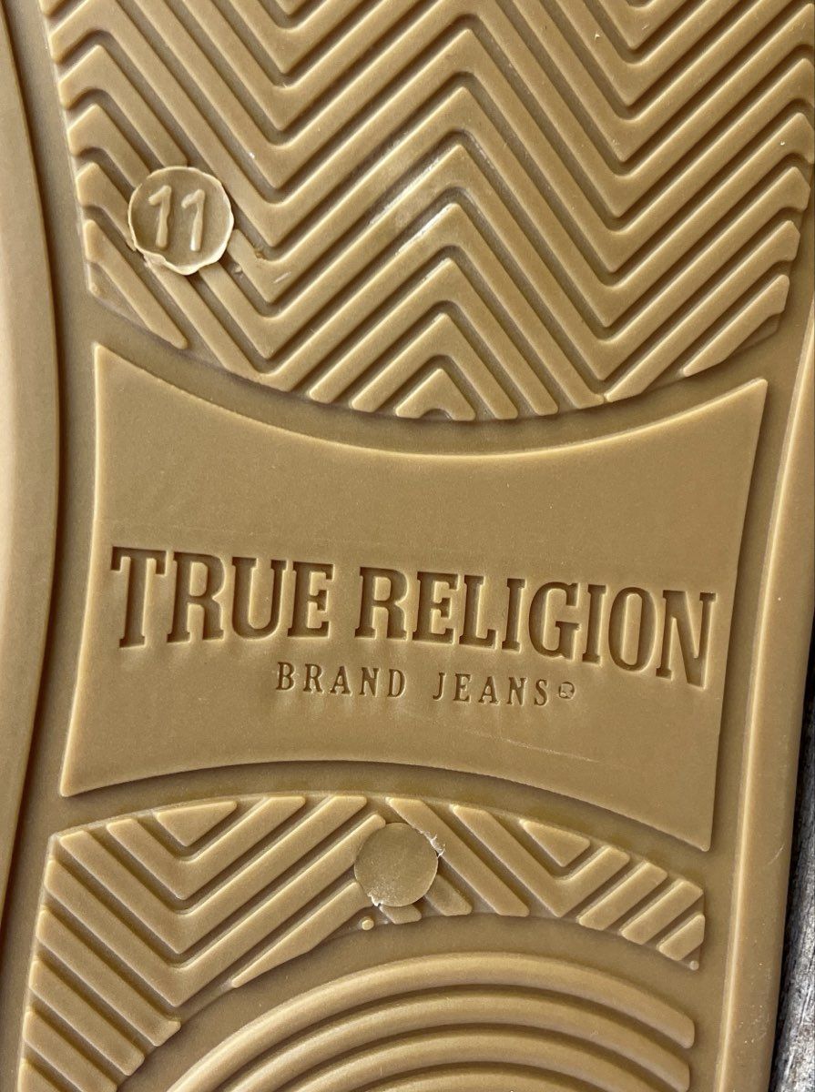 True Religion Men's White Gum Classic High Top Sneakers Size 11