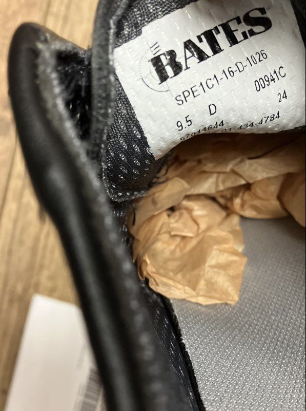 Bates High Gloss Black Military Uniform Oxford Shoes Size 9.5 D