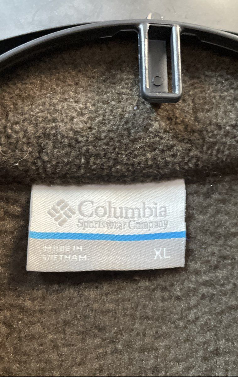 Columbia Women's Benton Springs Brown Full Zip Fleece Jacket Mock Neck Sz XL