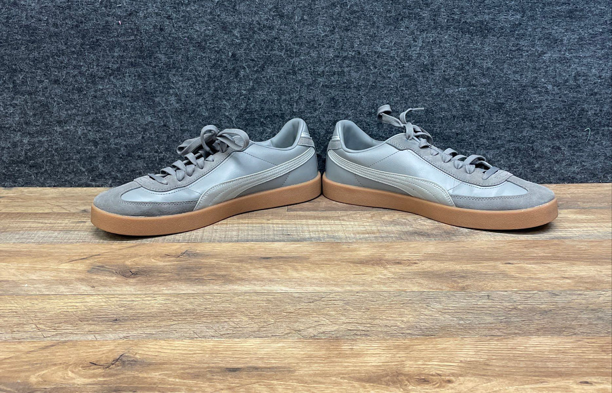 Puma Army Trainer Grey Gum Sole Leather Suede Sneakers Men's Size 10