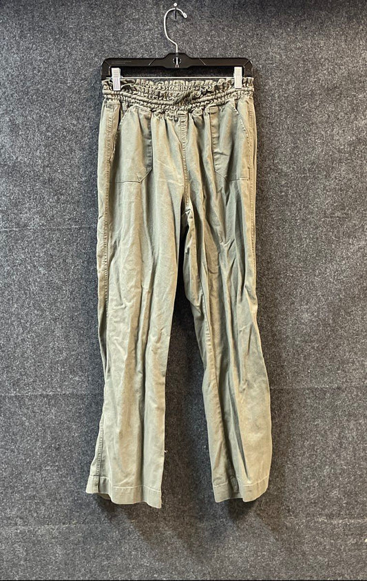Ci Sono Women's Green Linen Blend Paperbag Waist Wide Leg Pants Sz S