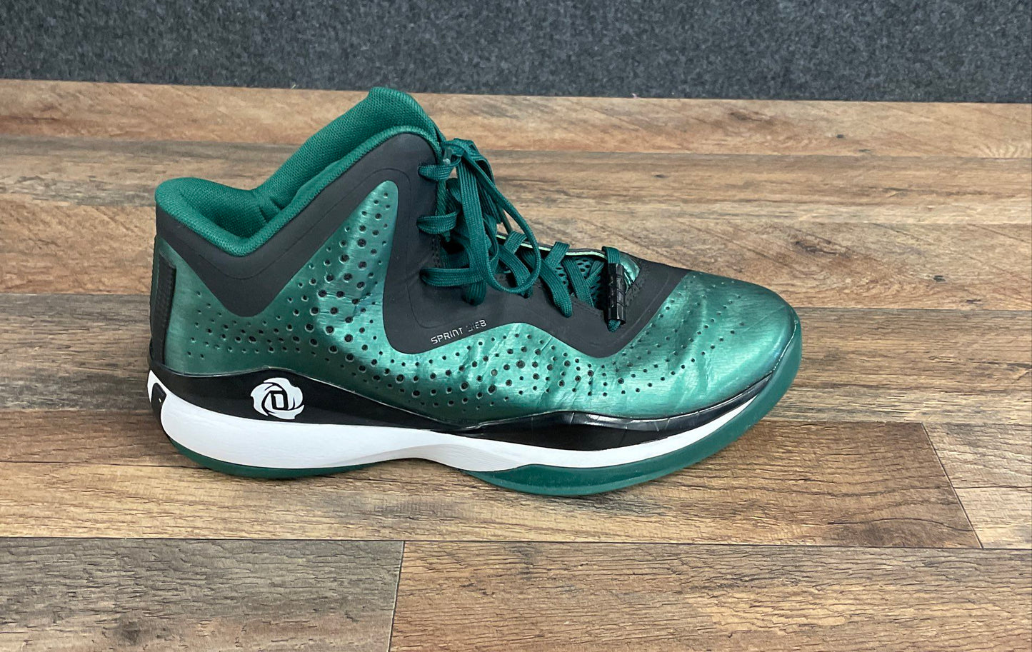 Adidas D Rose 773 III Green Black White Basketball Shoes Men's Size 10