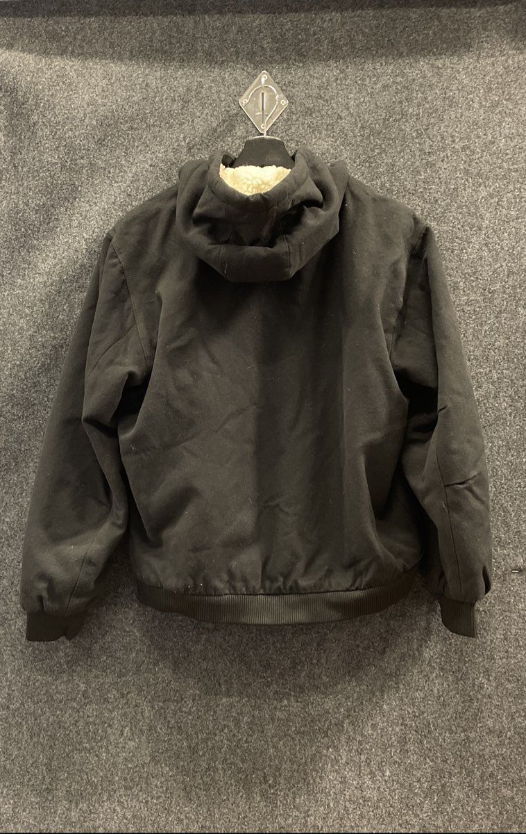 Beautiful Giant Men's Black Fleece Lined Canvas Full Zip Hoodie Jacket Sz M