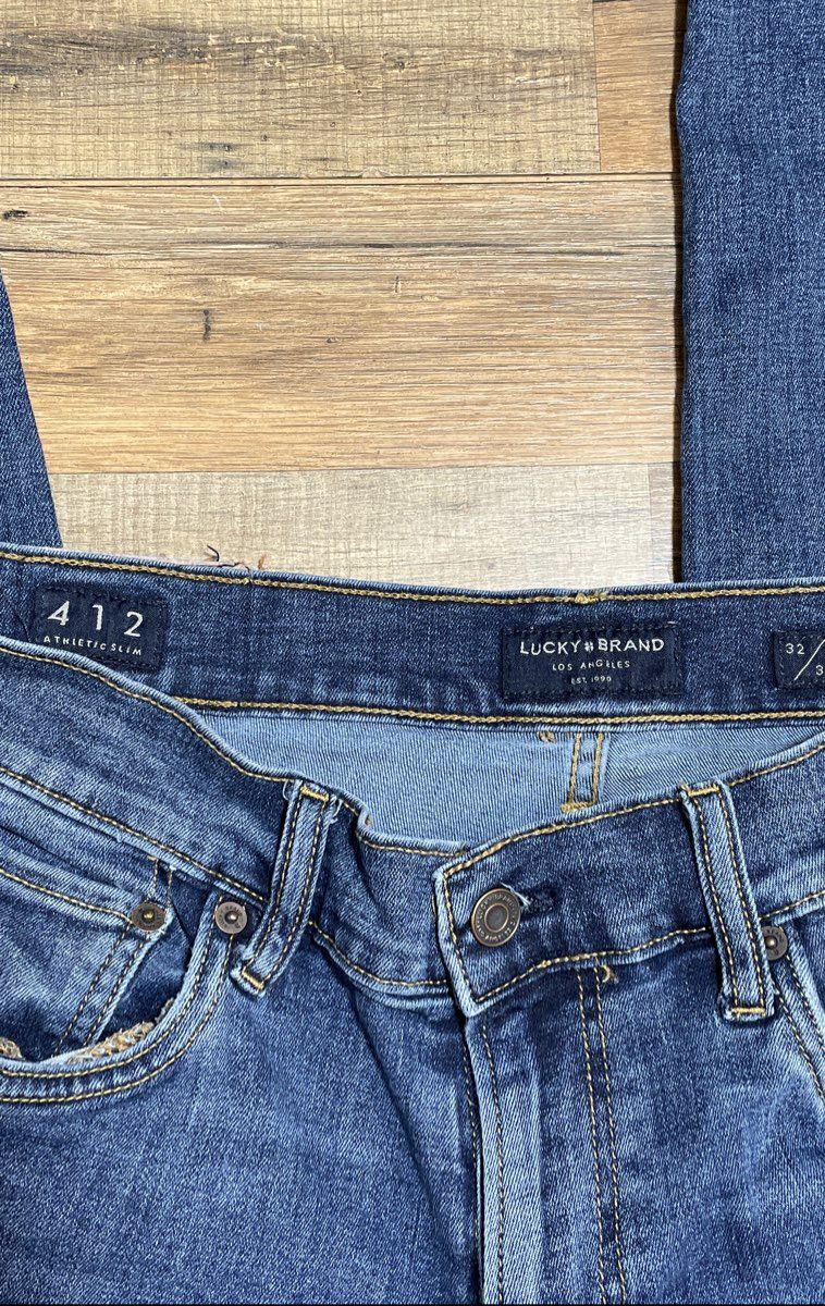 Lucky Brand Men's 412 Athletic Slim Blue Jeans Size 32x30