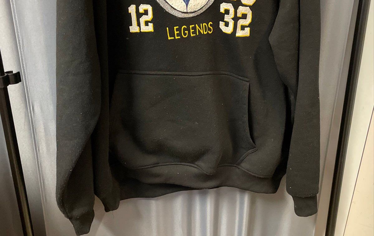 GVB Men's Pittsburgh Steelers Black Hand Decorated Legends Hoodie Sz 6XL
