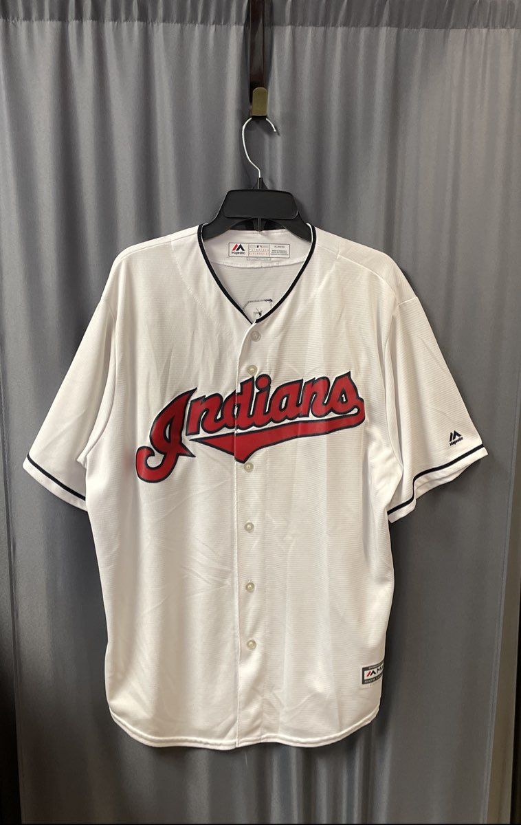 2010s Cleveland Indians Francisco Lindor #12 Majestic Cool Base Jersey Sz XL