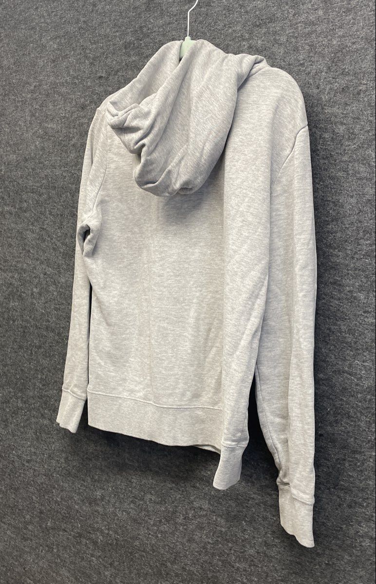 The North Face Women's Hoodie Gray Pink Logo Pullover Kangaroo Pocket Size L