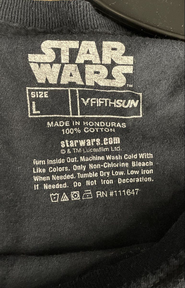 Star Wars Yoda Santa Naughty or Nice Christmas T-Shirt Fifth Sun Sz L