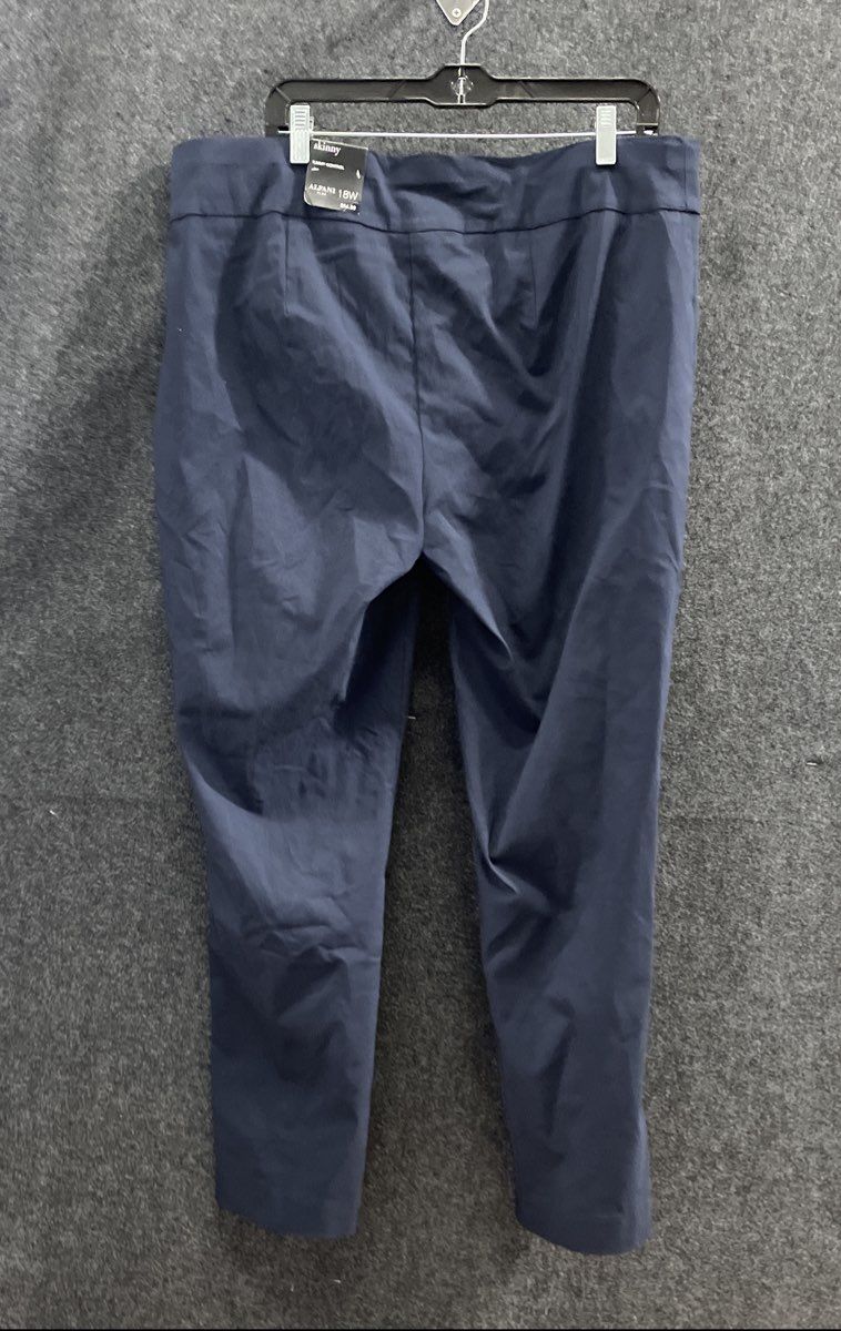 Alfani Women's Modern Navy Ess. Skinny Tummy Control Pants Sz 18W NWT