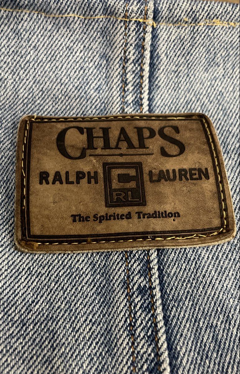 Chaps Ralph Lauren Denim Jean Tote Bag The Office Dwight Schrute Lining Reworked