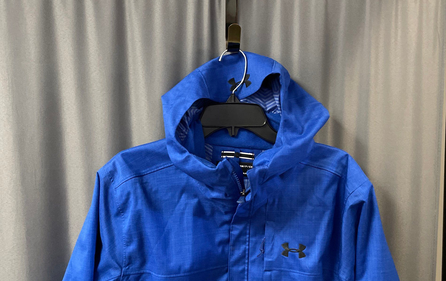 Under Armour Men's Coldgear Infrared Hooded Jacket Blue Full Zip Sz S