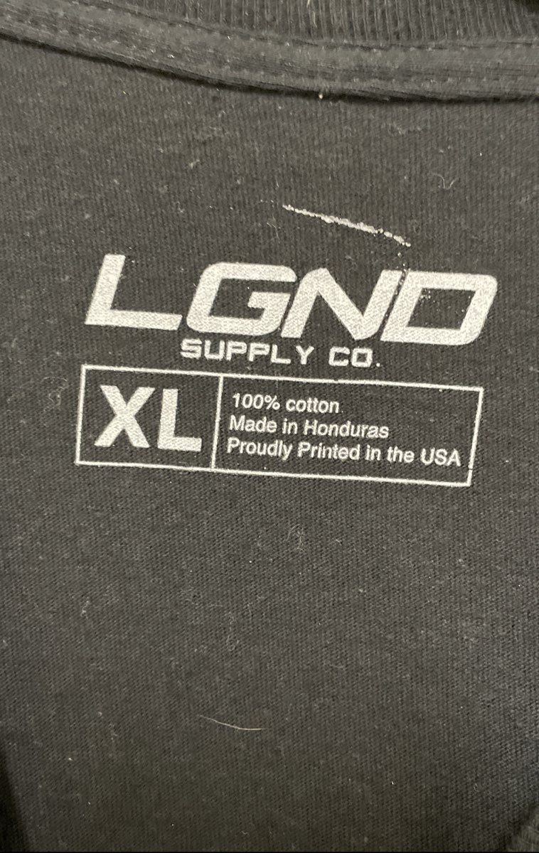 LGND Supply Co. Black Script Logo Graphic T-Shirt Sz XL